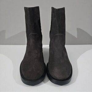 Stuart Weitzman Sadie Western Dark Gray Suede Ankle Boots US 7.5 EU 38